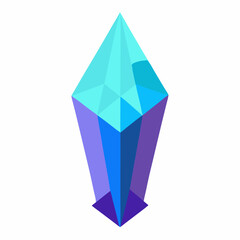 glowing crystal shard on white background  .svg