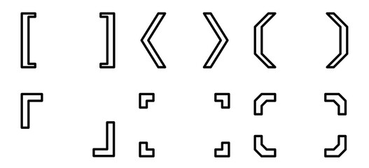 シンプルな括弧フレームセット