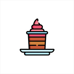 chocolate cake vector illustration