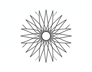 Abstract circular geometric pattern creating visual harmony and balance