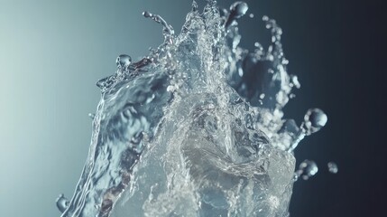 A dynamic water splash, exhibiting intricate detail.