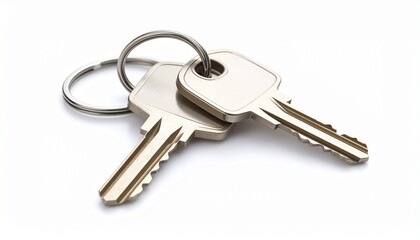 keys on white background