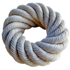 Coiled rope isolated on transparent background. PNG