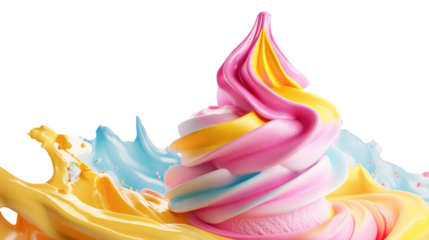 rainbow swirl ice cream cone, ice cream day, 20 July