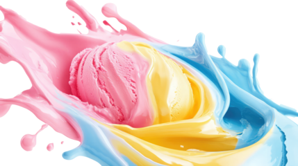 rainbow swirl ice cream cone, ice cream day, 20 July