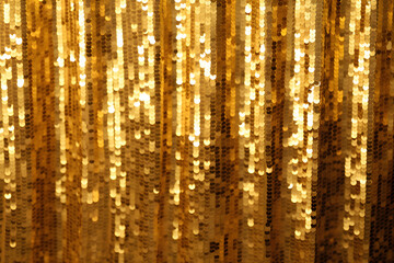 Golden light rays and dust particles.
