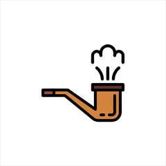 vector illustration of a smoking pipe