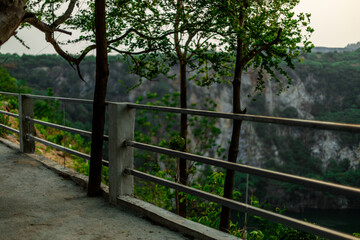 The natural background of the flora, various species of trees growing in the big forest, the richness of the ecosystem, is the habitat of flocks of birds and wild animals such as elephants, wolves