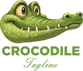 Vector of crocodile logo design illustration. Wild Animals. Reptile. Easy editable layered vector illustration