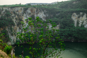 The natural background of the flora, various species of trees growing in the big forest, the richness of the ecosystem, is the habitat of flocks of birds and wild animals such as elephants, wolves