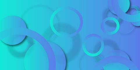 Abstract metal vector background with luxurious shiny blue circles. Conceptual dark background with blue circle rings. Vector illustration design for presentation, banner, cover, web, flyer, card, 