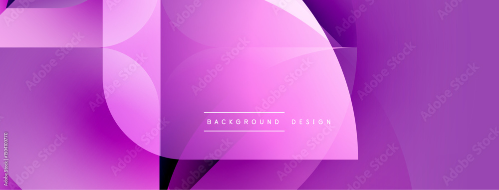 Aufkleber Abstract purple background. Overlapping shapes create dynamic visual effect. Modern design suitable for banners, presentations.