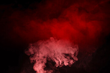 Yellow and pink steam on a black background.