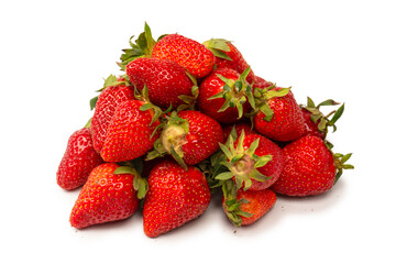 Fresh group of berries isolated on a white background.