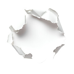 Torn white paper hole reveal background texture design