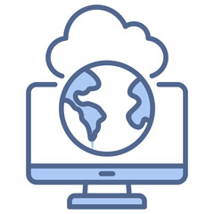 Remote Access Blue Icon