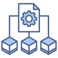 Redundant Infrastructure Blue Icon