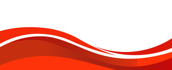 Vector red line background curve element with white space for text and message design, overlapping layers, vector