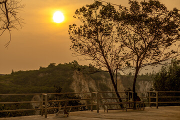 The natural background of the flora, various species of trees growing in the big forest, the richness of the ecosystem, is the habitat of flocks of birds and wild animals such as elephants, wolves