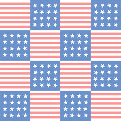 American flag tile pattern with stas and stripes