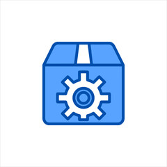 blue gear icon
