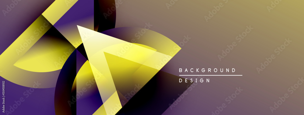 Aufkleber Abstract dynamic shapes, vibrant colors, gradient background. Modern design elements create visual interest, smooth transitions.