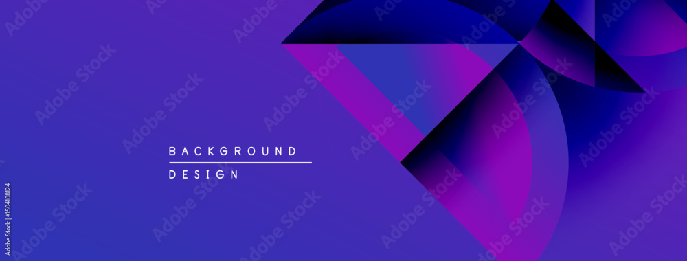 Poster abstract gradient background. purple, blue hues blend, creating dynamic shapes. minimalist design wi