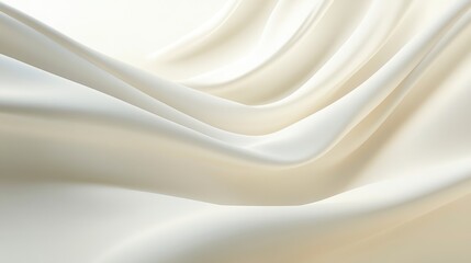Obraz premium Elegant ivory silk fabric waves with soft folds, perfect for backdrops and overlays