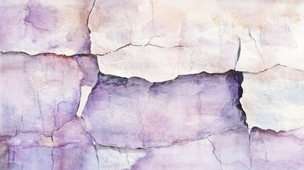 Fototapeta premium Abstract watercolor painting of cracked stone.