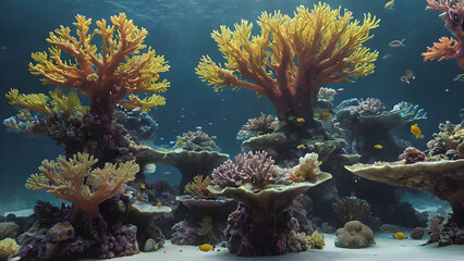 Obraz premium coral reef and fish