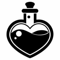 black and white heart