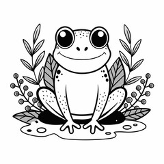 frog on a white background