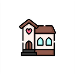 house icon isolated on white