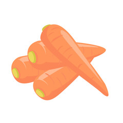 淡い色使いのニンジンのイラスト。シンプルなベクター画像。