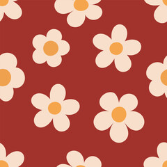Seamless floral pattern.  Summer bright vector design. Abstract strawberry background. Modern design of the cover, paper, fabric. Summer print. Modern minimalist fashion background.
