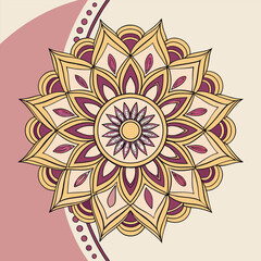 Outline Mandala for Coloring Book Page. Oriental Mandala vector. Mandala Coloring book line art vector illustration. Vector abstract mandala pattern. Hand drawn doodle mandalas coloring book.