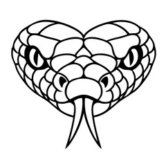 Snake Head Vector SVG Clipart illustration