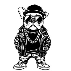 Swag Bulldog Vector SVG Clipart illustration