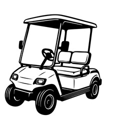 Golf Cart Vector SVG Clipart illustration