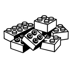 toy blocks on a white background Vector SVG Clipart illustration