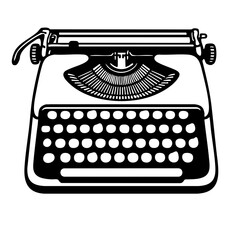 Typewriter Vector SVG Clipart illustration