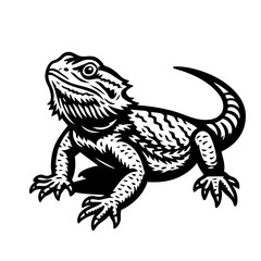 Bearded Dragon Vector SVG Clipart illustration