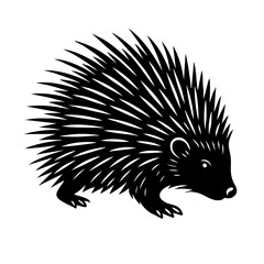 hedgehog on a white background Vector SVG Clipart illustration