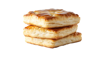 Savory Sausage and Biscuit Sandwich Isolated on transparent background