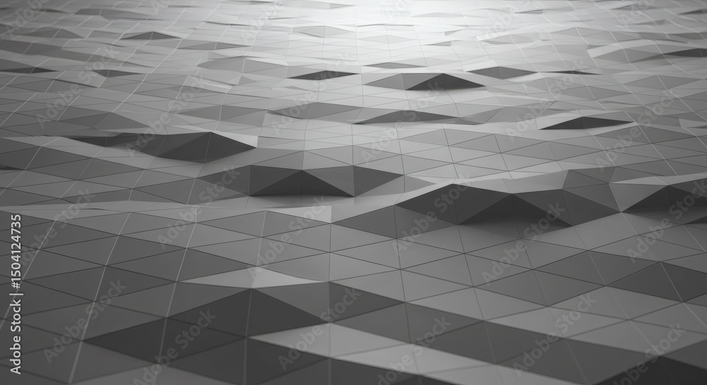 Aufkleber abstract gray triangular surface with subtle light and shadow variations, creating a modern geometri