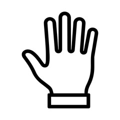 Obraz premium hand icon with open fingers on white background vector Vector line icon hand gestures