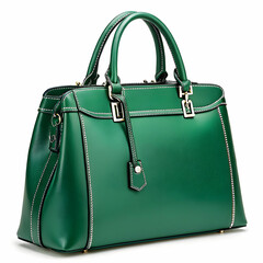 beautiful elegance and luxury fashion green handbag