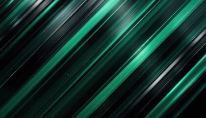 Abstract Emerald Green Diagonal Stripes Dark Background