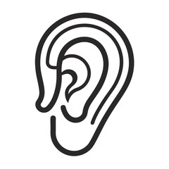 human ear vector icon