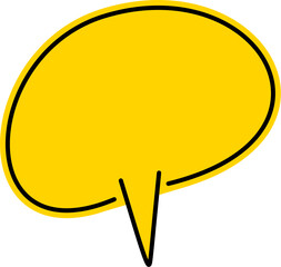 yellow speech bubble